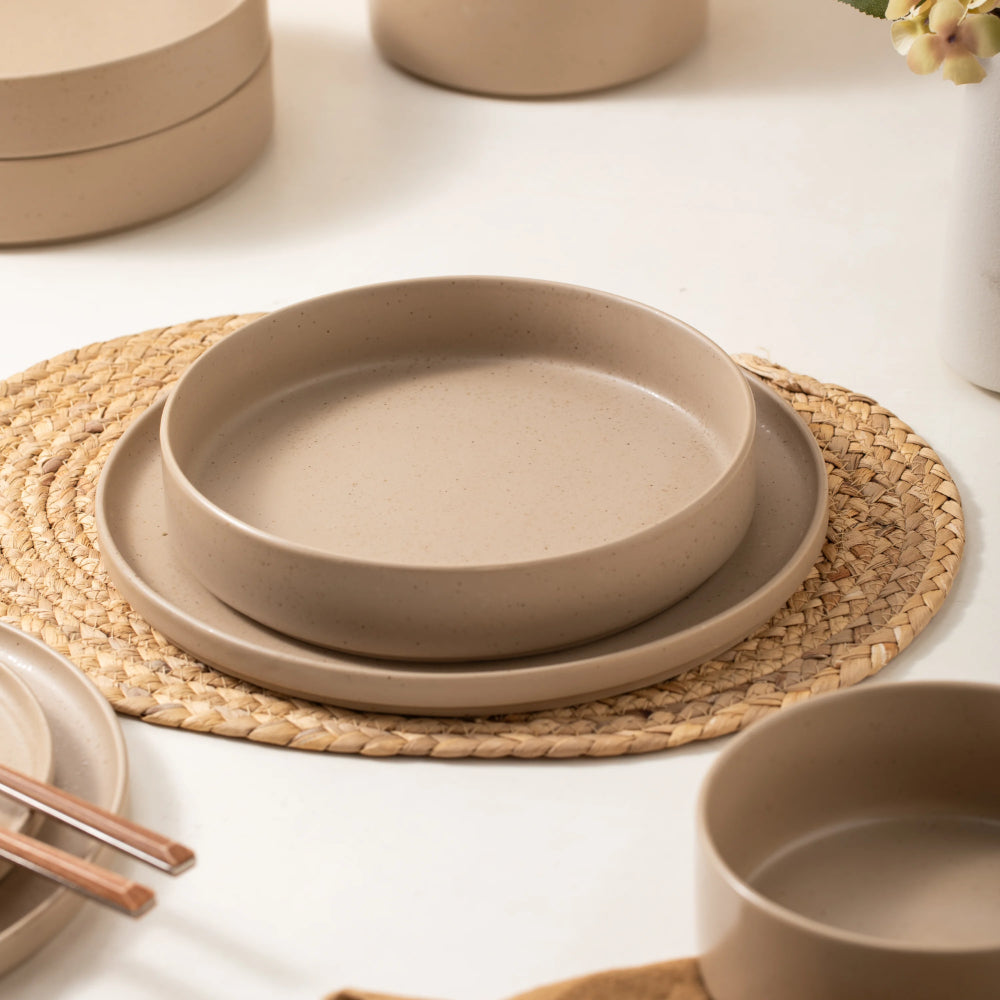 Ecology Lento 16 Piece Dinner Set Brown