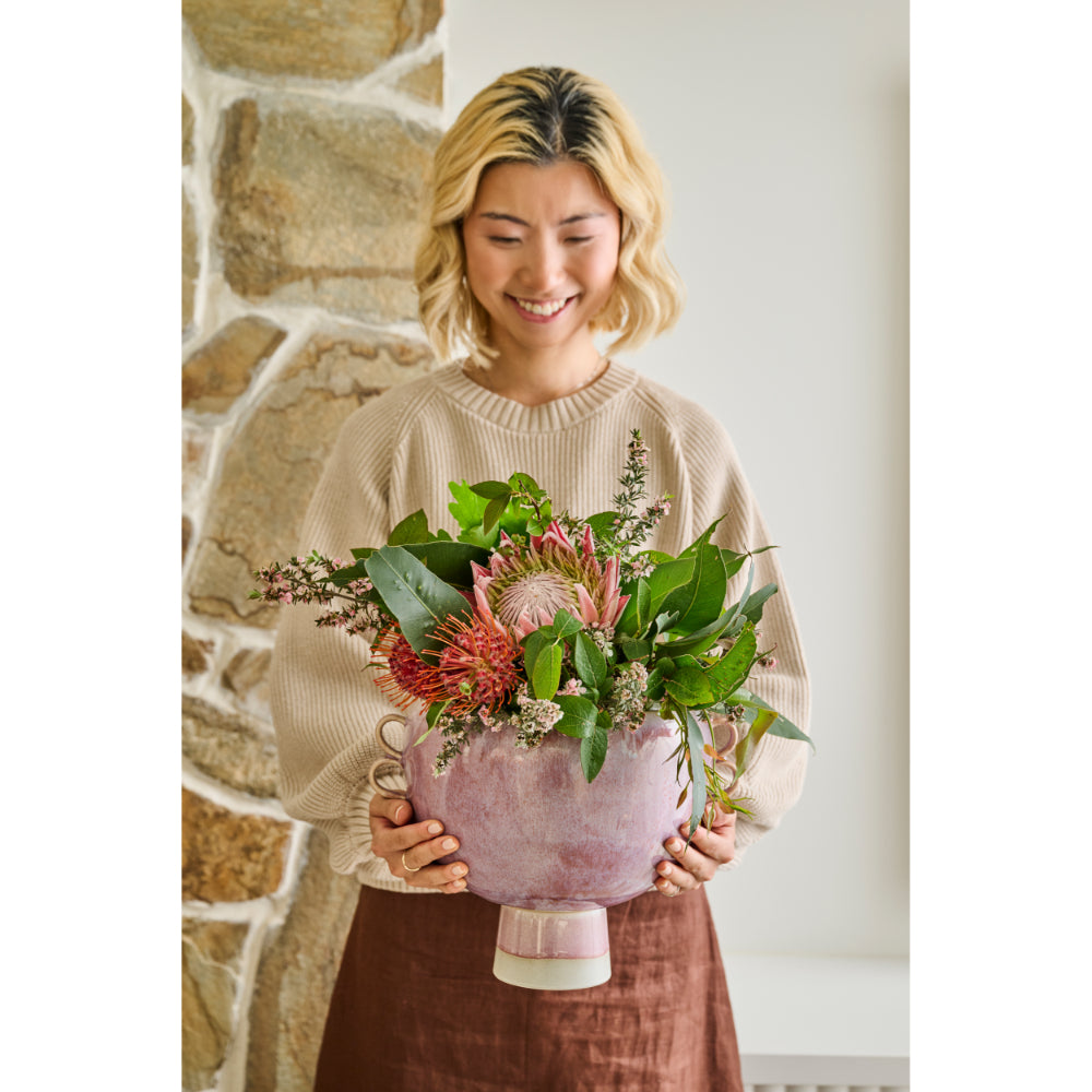 Ecology Rhodes Footed Bowl With Loop Handle 25x24.5cm Desert Sky