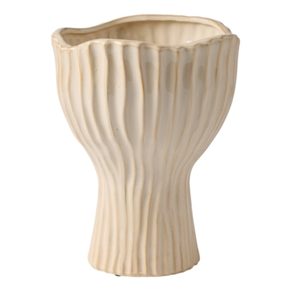 Ecology Isla ceramic vase in cream.