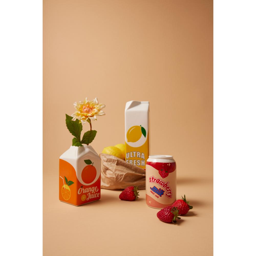 Emporium Lewis Carton Vessel in Lemonade, Orange, and strawberry at House