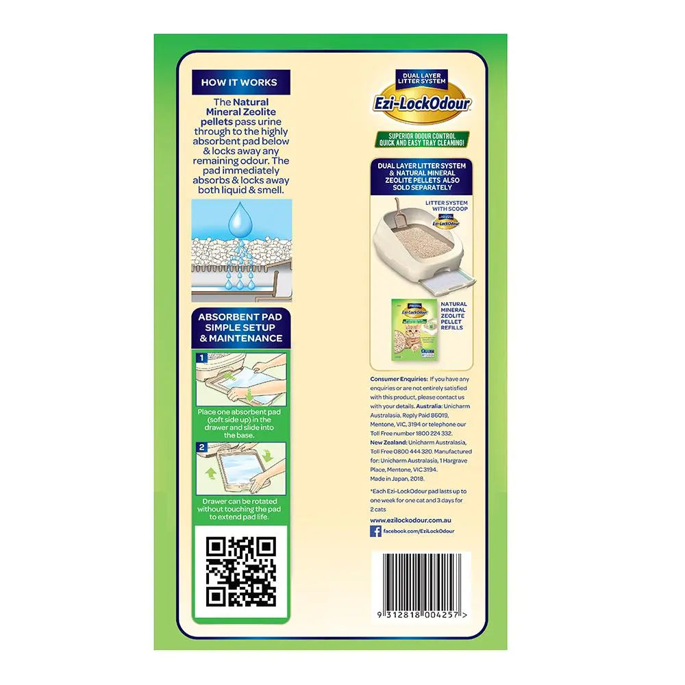 Ezi-LockOdour Cat Litter System Absorbant Cat Pads 10 Pack