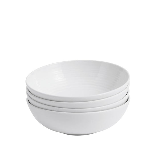 Gordon Ramsay Maze by Royal Doulton Set of 4 Bowls 18cm White