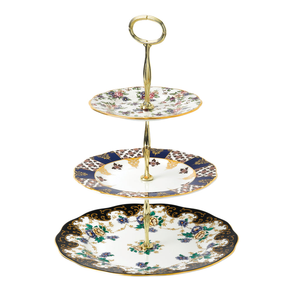 Royal Albert 100 Years 3 Tier Cake Stand: 1900 1910 1940