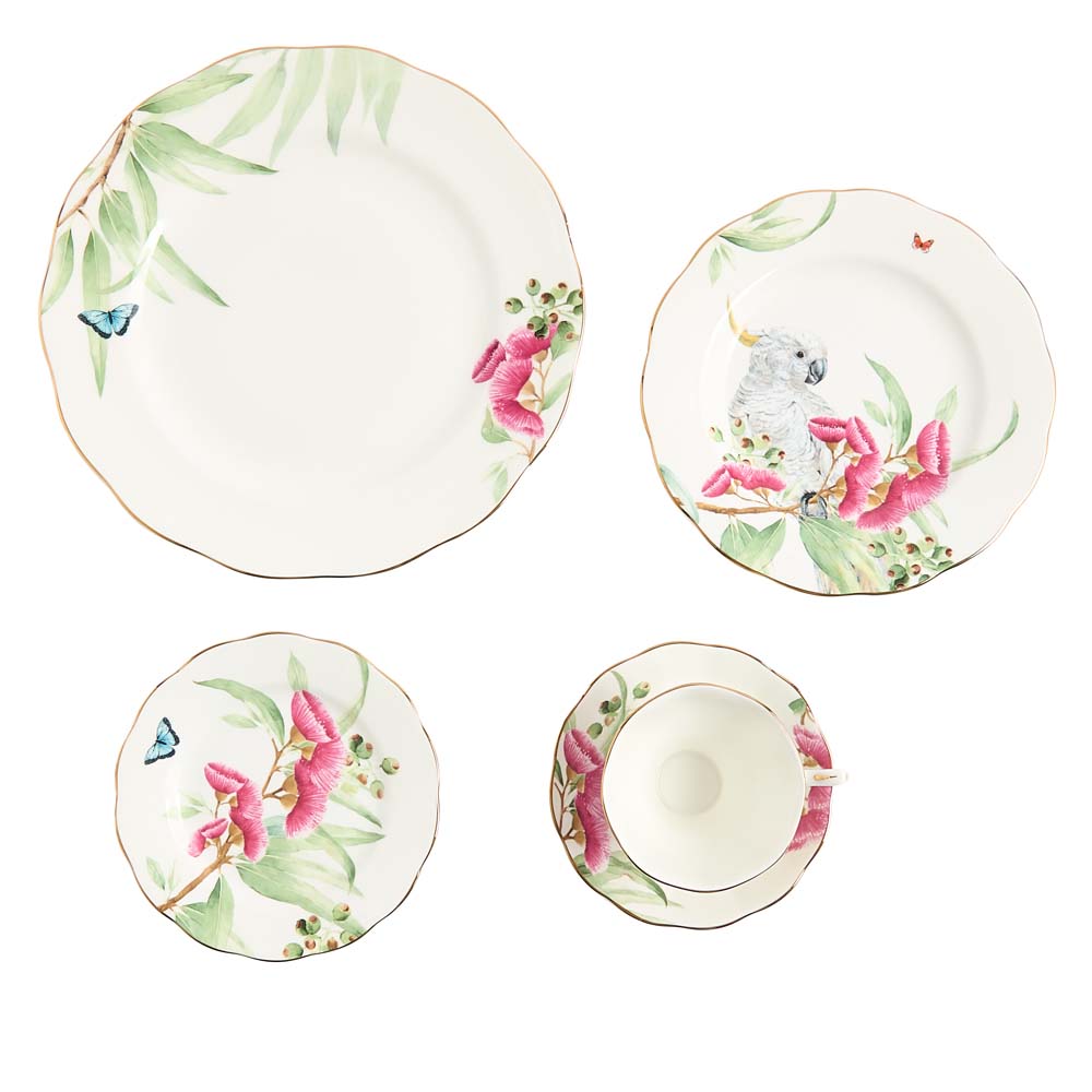 Miranda Kerr for Royal Albert Australiana 5 Piece Dinnerware Set White
