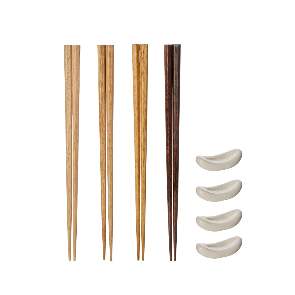 Davis & Waddell Wooden Chopsticks With Ceramic Rest Set