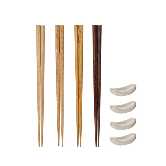 Davis & Waddell Wooden Chopsticks With Ceramic Rest Set