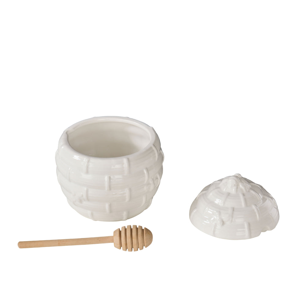 Davis & Waddell Wildflower & Hive Honey Jar With Dipper