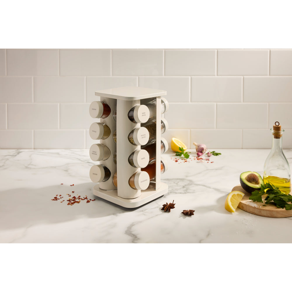 Davis & Waddell Newbury Stainless Steel Spice Rack Jar Set