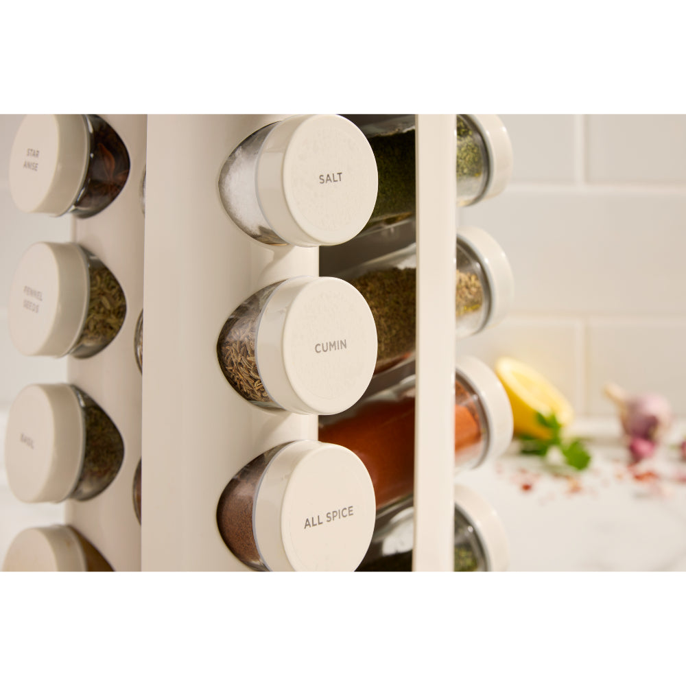 Davis & Waddell Newbury Stainless Steel Spice Rack Jar Set