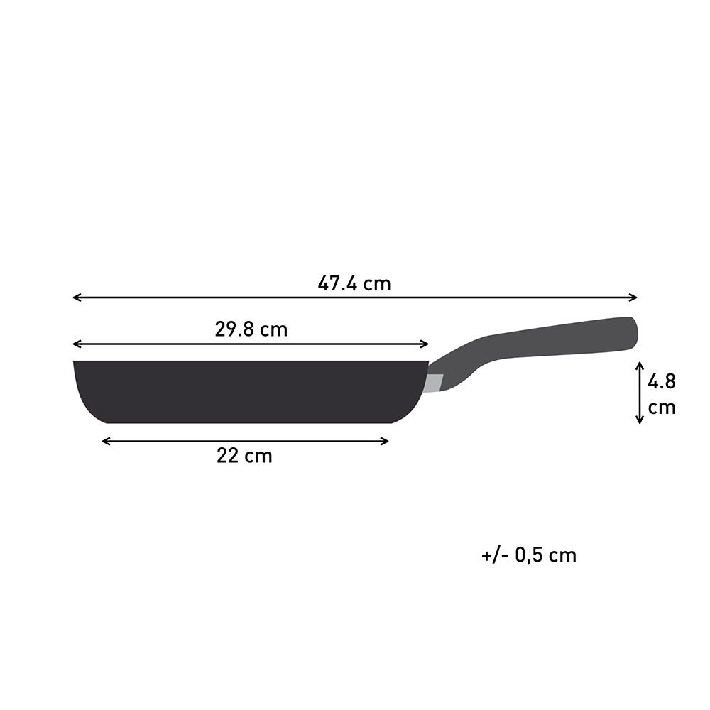 Tefal Revive Ceramic Induction Non-Stick Frypan 28cm measurement infographic at House