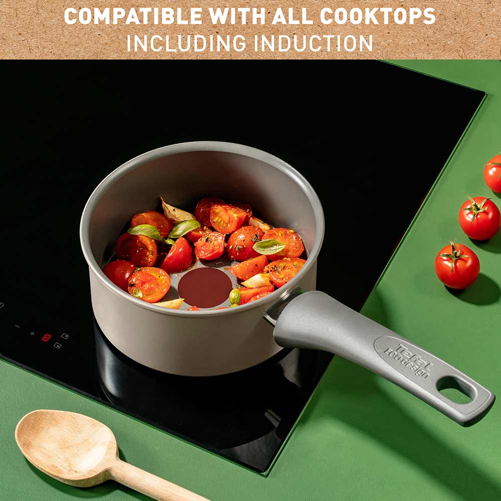Tefal Revive Ceramic Induction Non-Stick Saucepan 18cm infographic at House