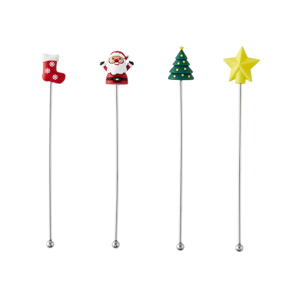 Ambrosia Santas Workshop Set of 4 Cocktail Stirrers