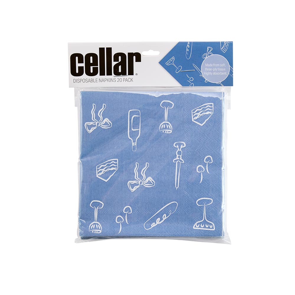 Cellar Tonic Set of 20 Paper Napkins - Designs May Vary