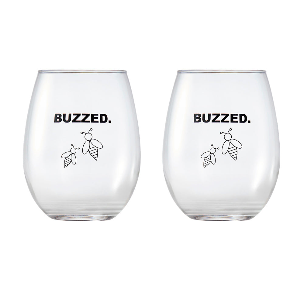 Cellar Celebration Set of 2 Stemless Glasses - Designs May Vary