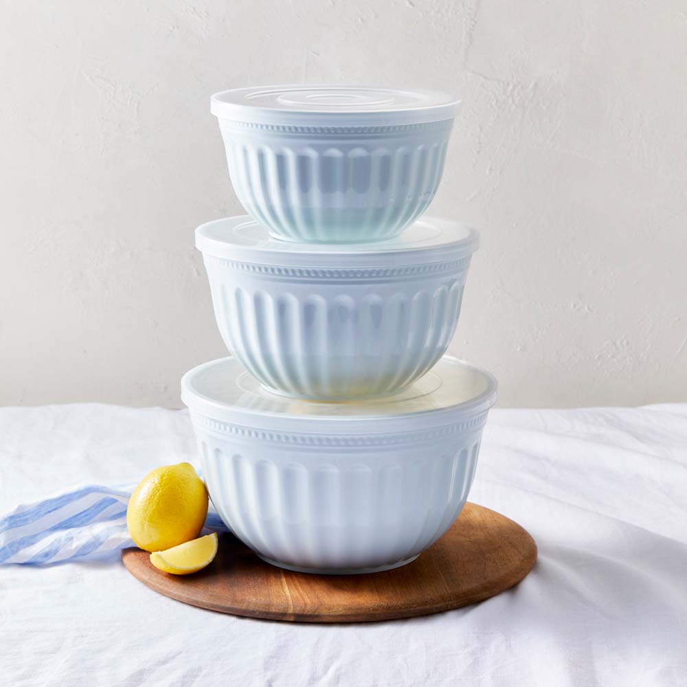 Ambrosia Azure  Set of 3 Moulded Mixing Bowl