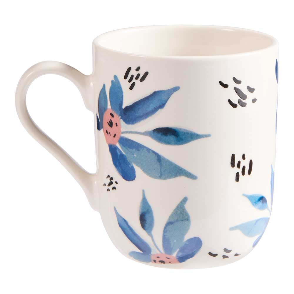 Ambrosia Willow Mug 320ml Teal Floral at House