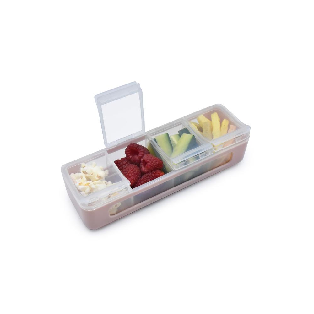 Melii 4 Compartment Snackle Box Pink - House
