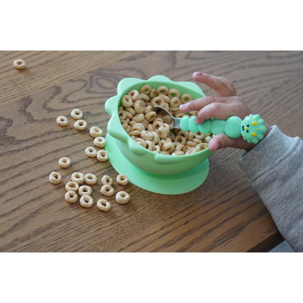 Dinosaur Set Of 2 Silicone Suction Bowls - House