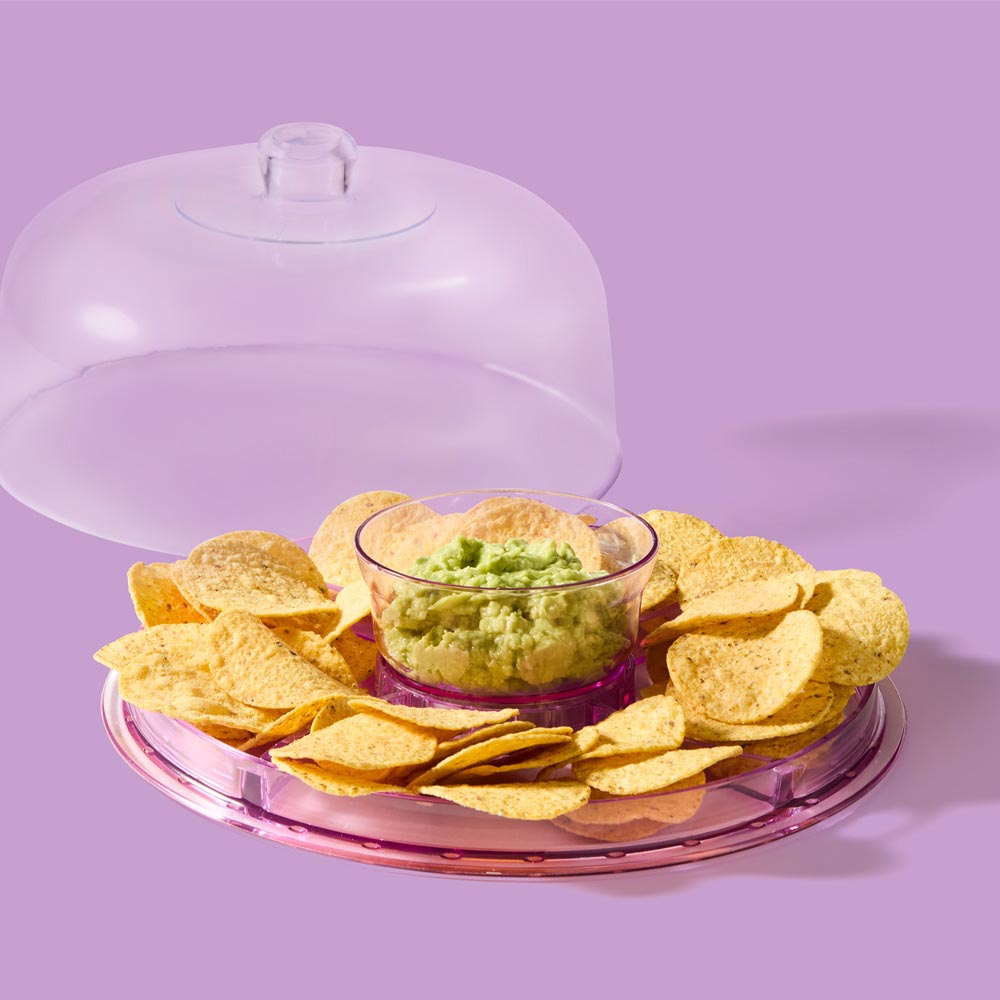 Multi Use Cake Stand as chip & dip platter - House