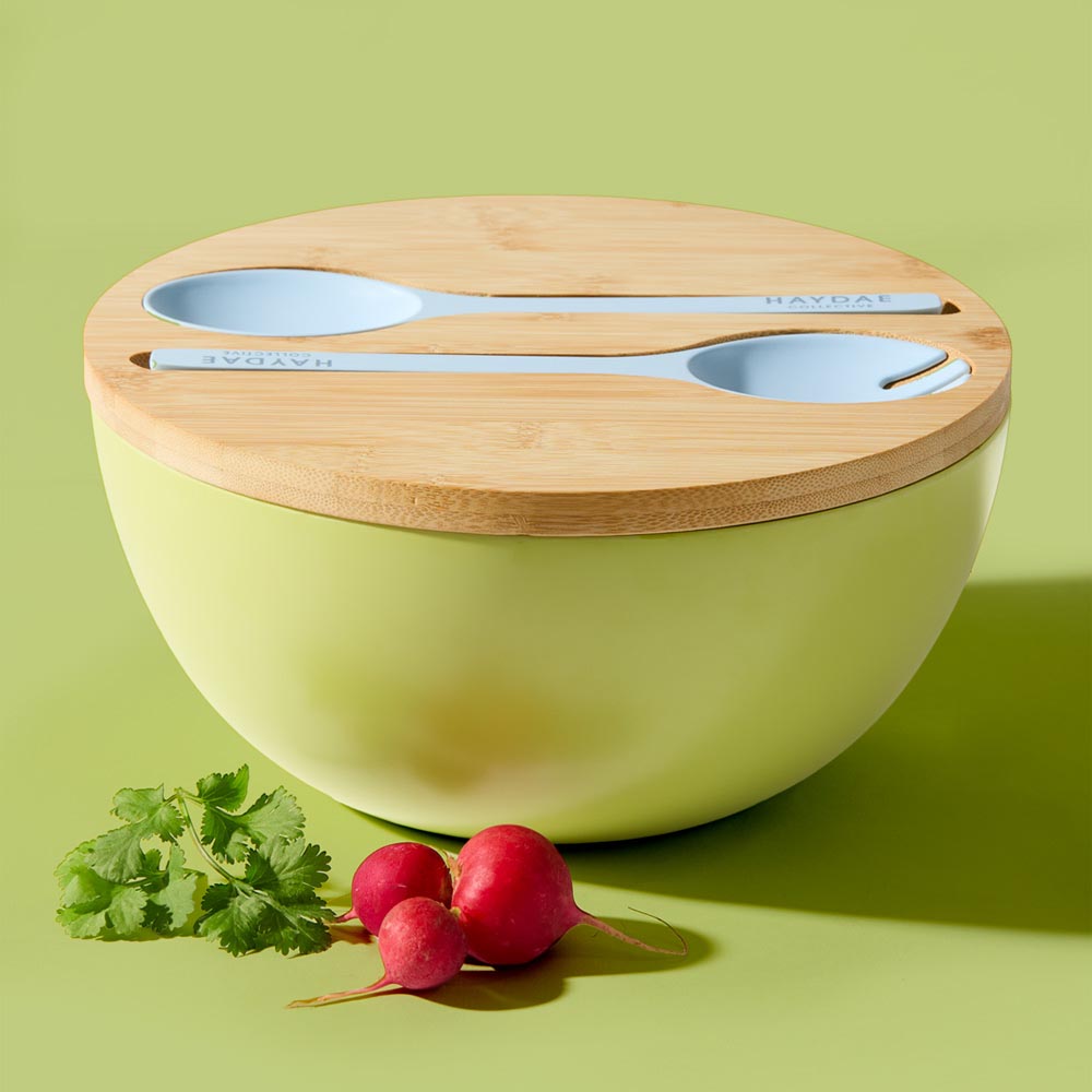 HAYDAE COLLECTIVE Green Salad Bowl With Servers - House