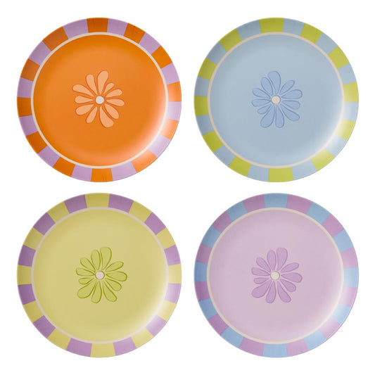 HAYDAE COLLECTIVE Set of 4 Flower Plates 20cm - House