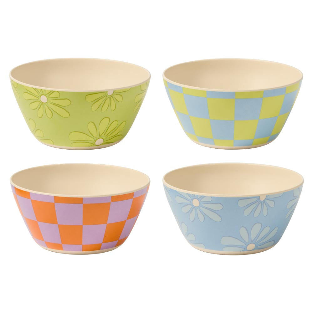 HAYDAE COLLECTIVE Set of 4 Bowls 14cm Multi - House