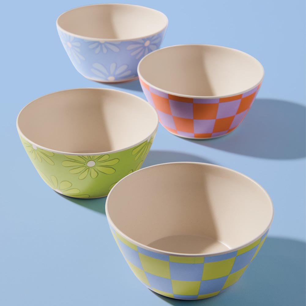 HAYDAE COLLECTIVE Set of 4 Bowls 14cm Multi - House