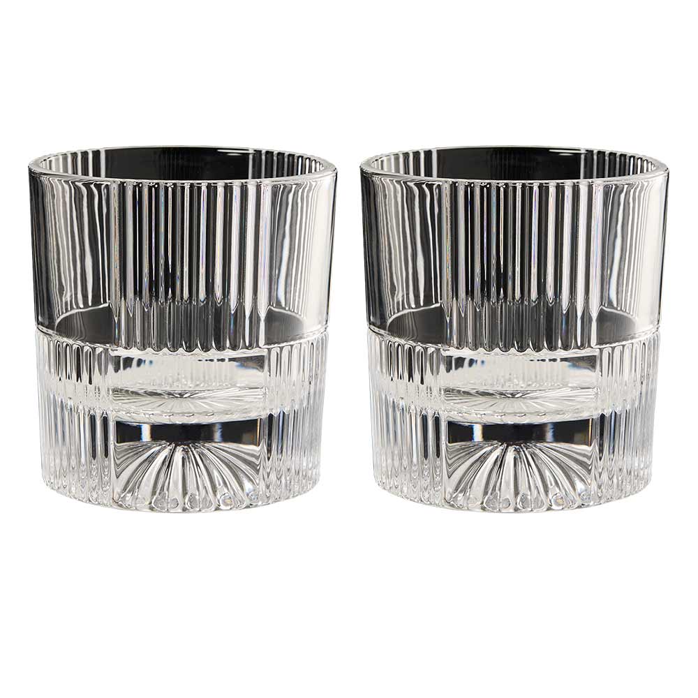 Cellar Premium Luxe Set of 2 Pressed Whisky Glasses 300ml