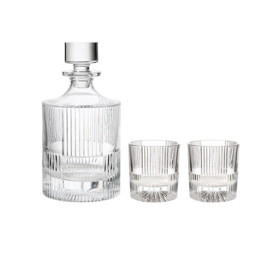 Cellar Premium Luxe 3 Piece Whisky Decanter Set 1L/300ml