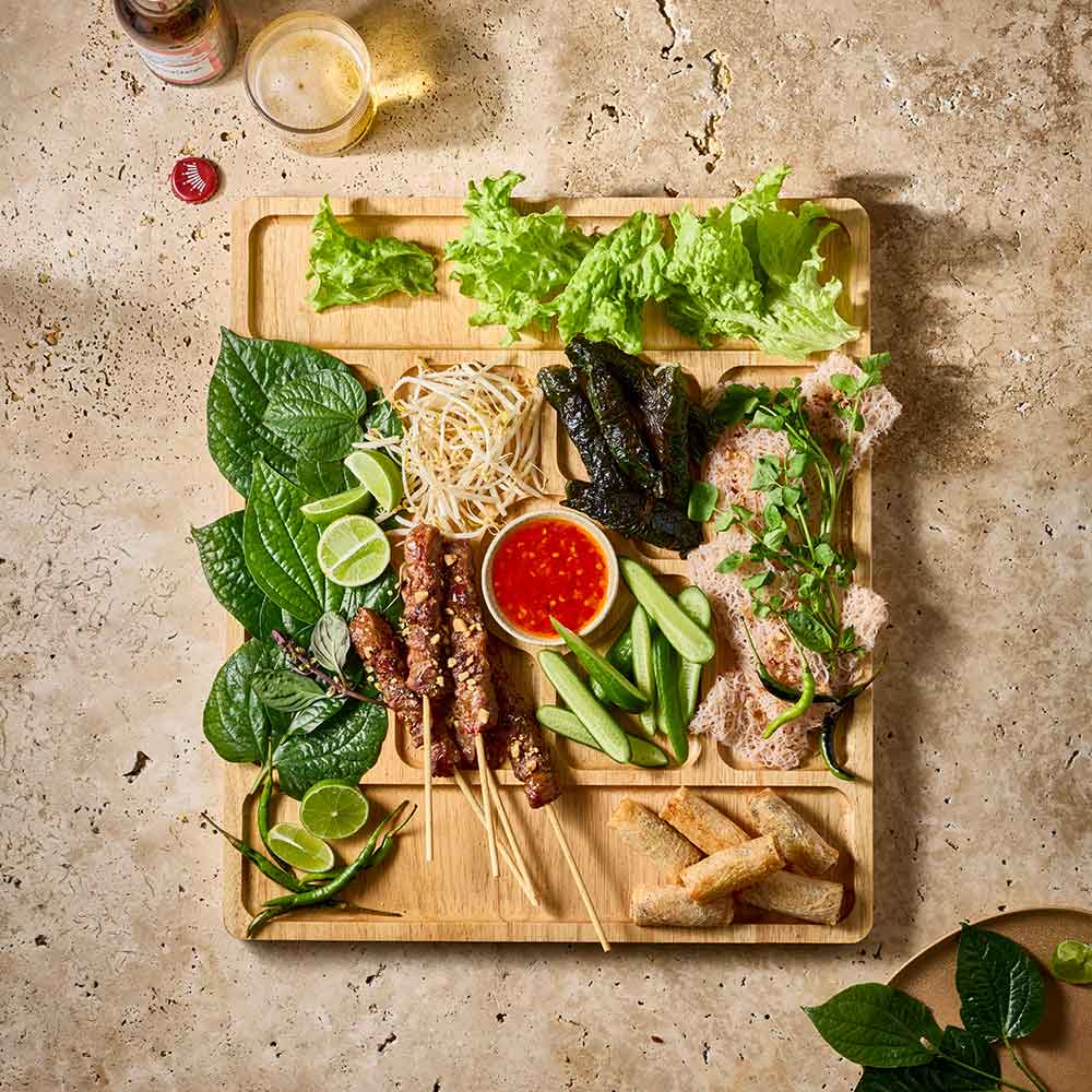 Ambrosia Kove Wooden Divided Tray 44cm