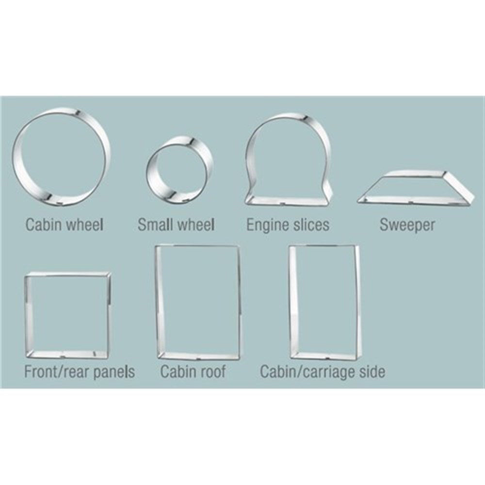 Soffritto Professional Bake 7 Piece Train & Carriage Baking Set