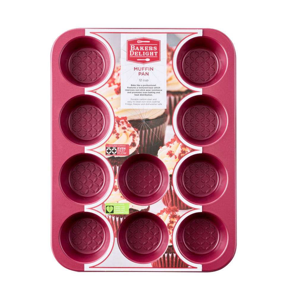 Bakers Delight Cuisson 12 Cup Muffin Pan Berry