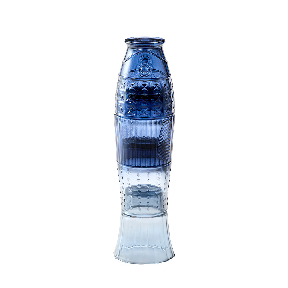 Ambrosia Azure Set of 4 Stacking Fish Glasses