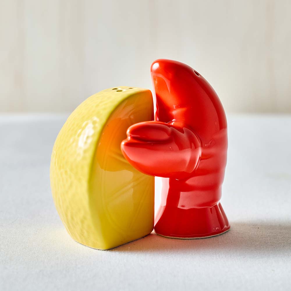Ambrosia Azure Salt and Pepper Shakers Lobster