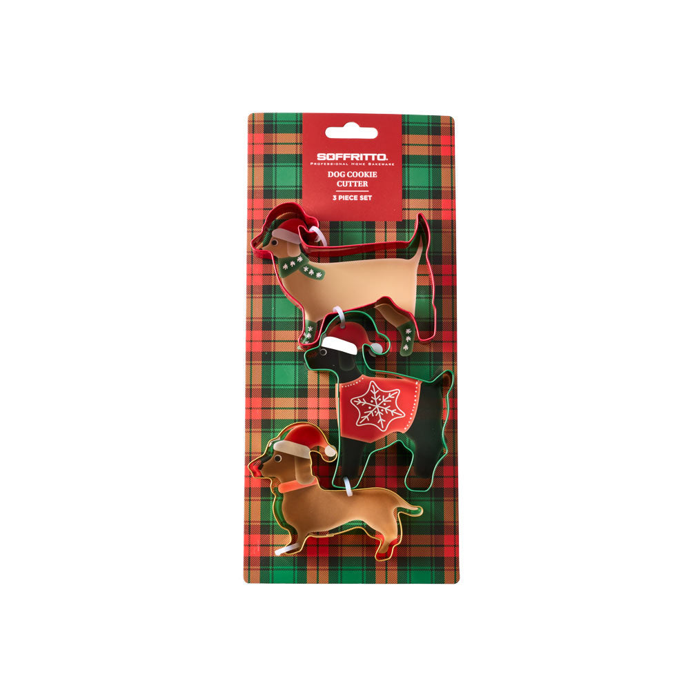 Soffritto Professional Bake Christmas Set of 3 Dog Cookie Cutters