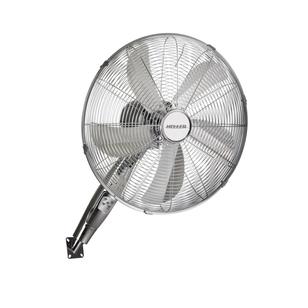 Heller Chrome Wall Fan With Remote Control