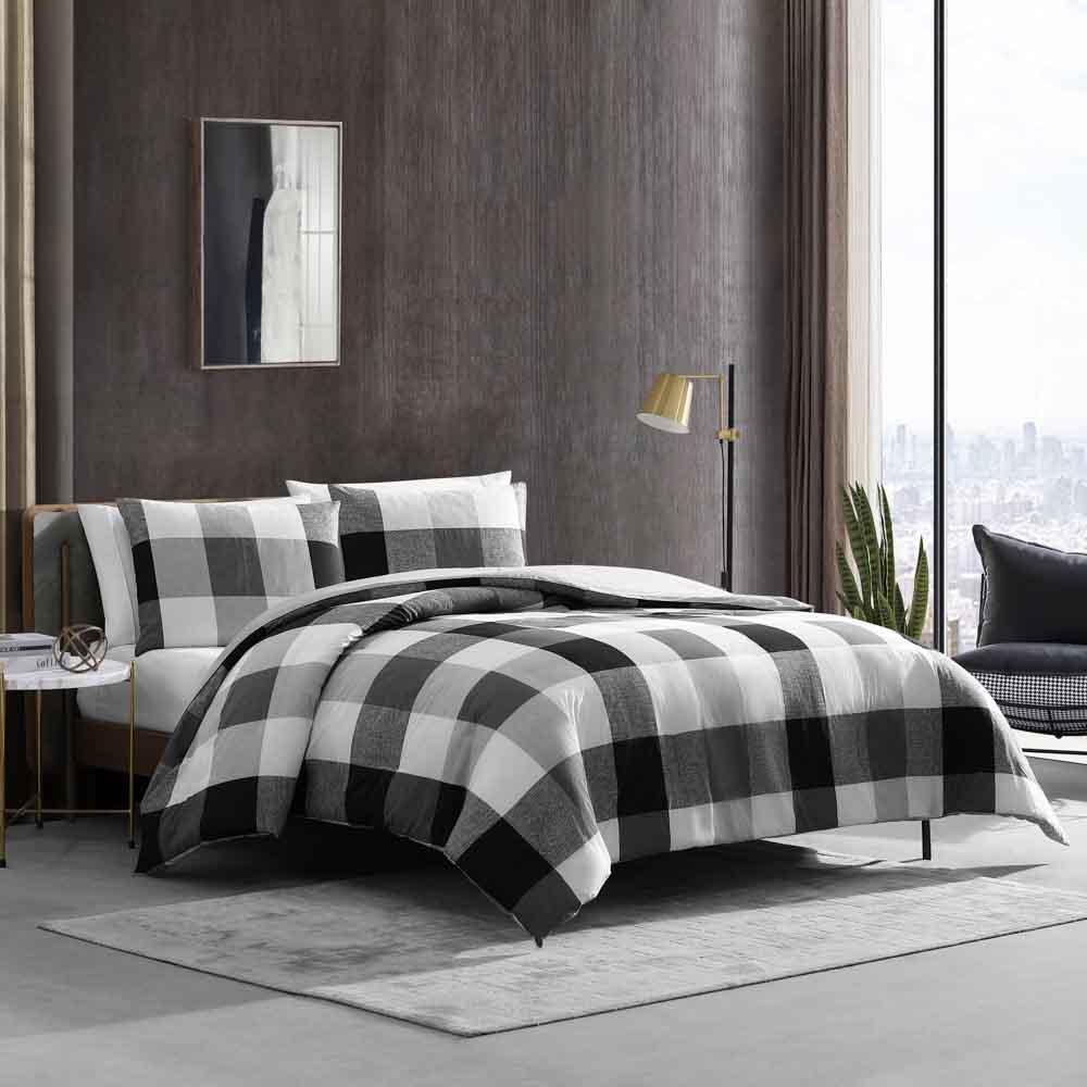 Kenneth Cole Prospect Plaid Quilt Cover Set