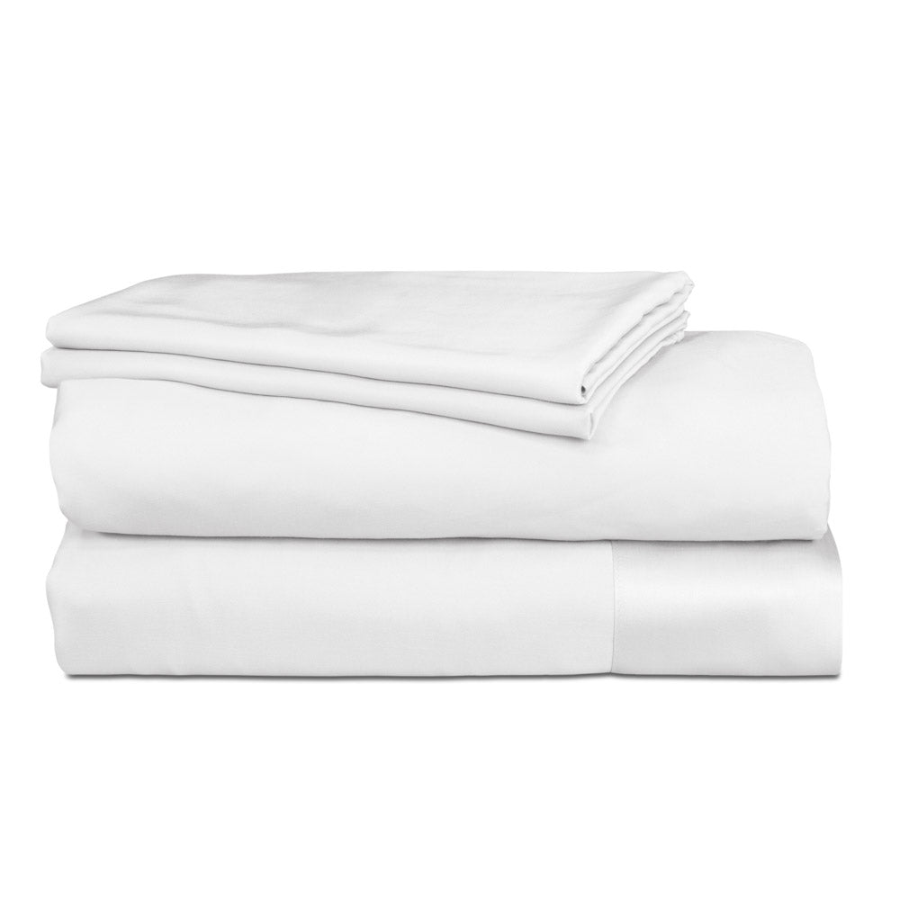 Algodon Bamboo Sheet Set White