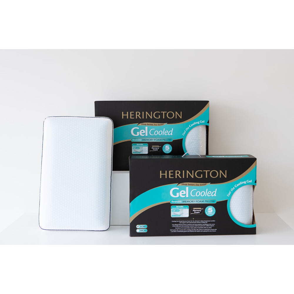 Herington Cooling Gel Memory Foam Pillow Low