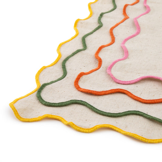 Jamie Oliver Set Of 4 Big Love Mix Neat Napkins