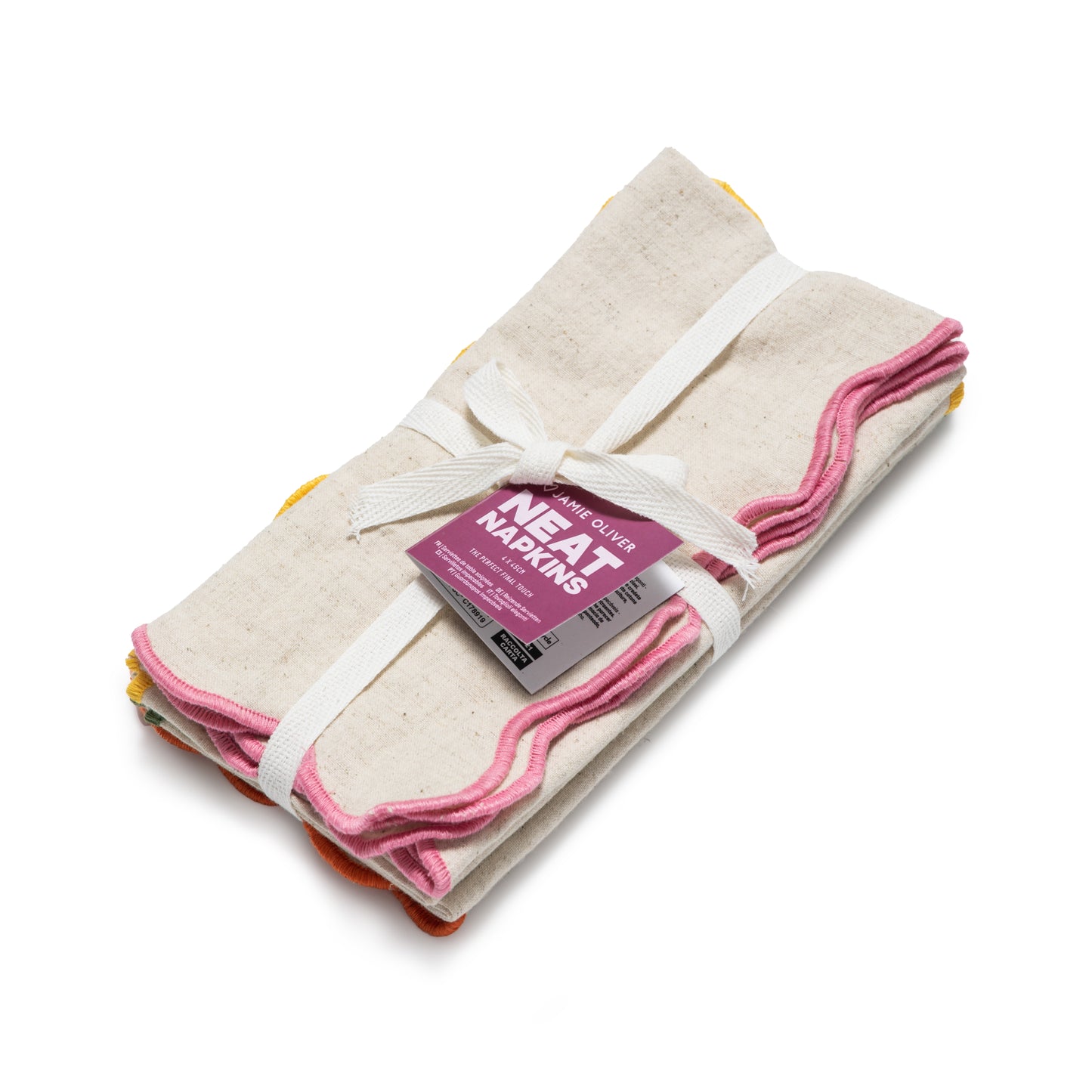 Jamie Oliver Set Of 4 Big Love Mix Neat Napkins