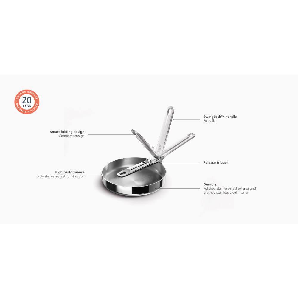 Joseph Joseph Space Steel Stainless Steel Frypan 20cm
