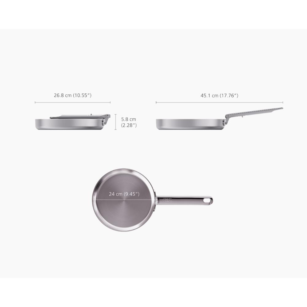Joseph Joseph Space Steel Stainless Steel Frypan 24cm