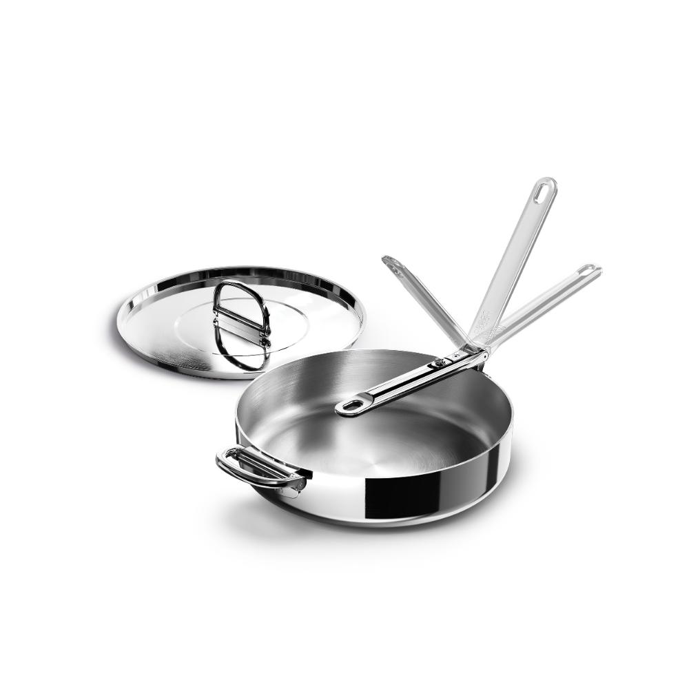 Joseph Joseph Space Steel Stainless Steel Saute Pan with Lid 28cm