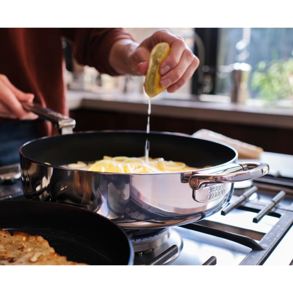 Joseph Joseph Space Steel Non Stick Stainless Steel Frypan 28cm