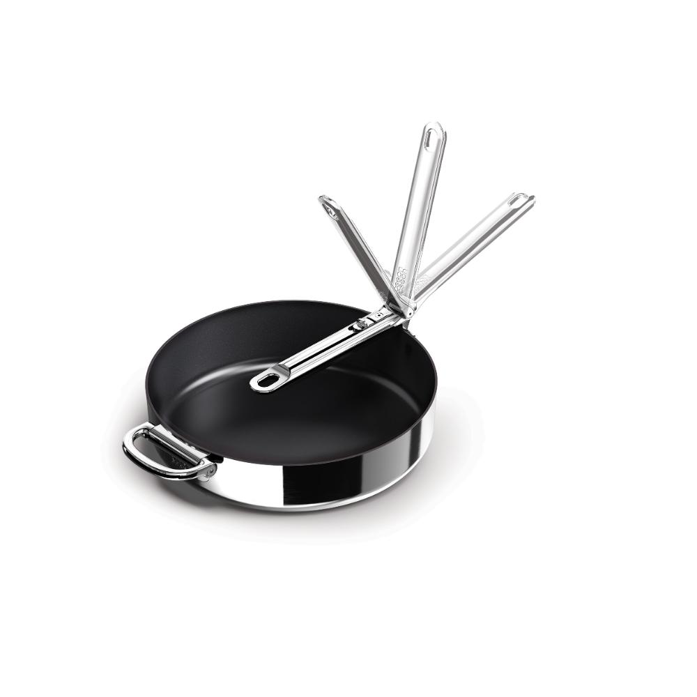Joseph Joseph Space Steel Non Stick Stainless Steel Frypan 28cm