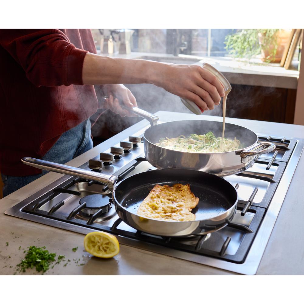 Joseph Joseph Space Steel Non Stick Stainless Steel Frypan 24cm