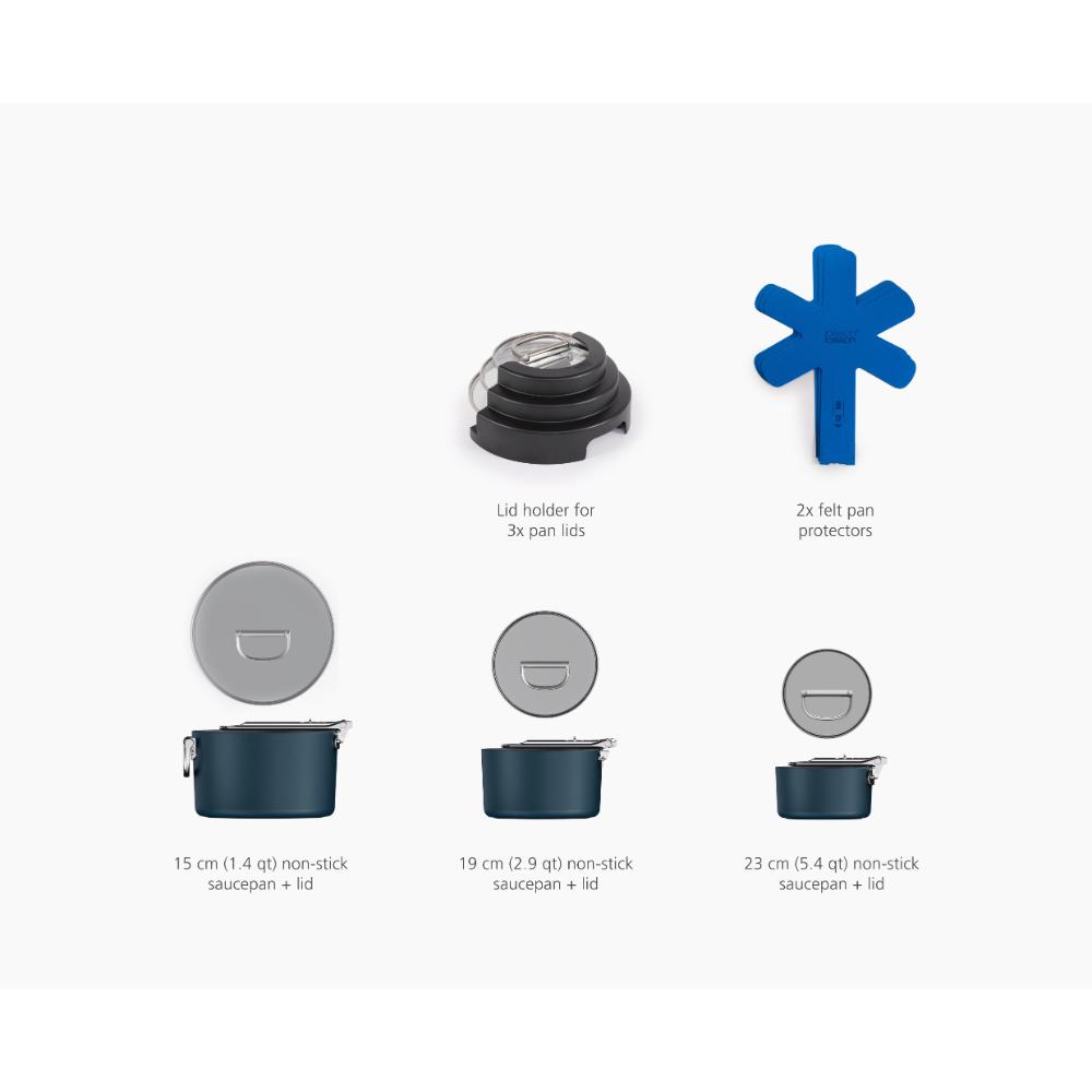 Joseph Joseph Space Stack 3 Piece Non Stick Cookware Set
