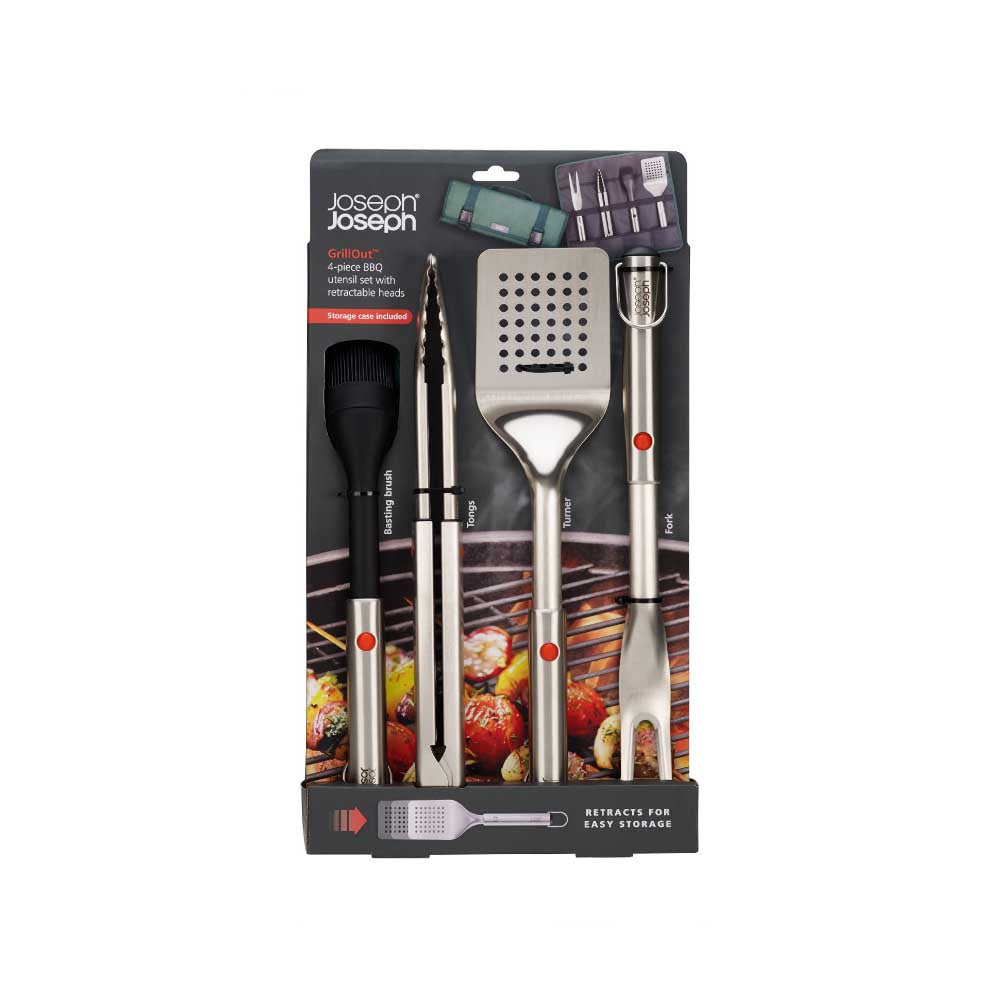 Joseph Joseph Grillout 4-Piece BBQ Utensil Set With Storage Case at House