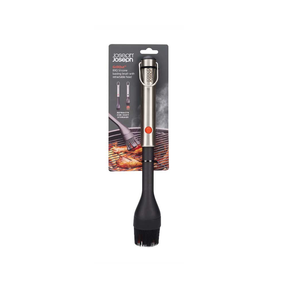 Joseph Joseph Grillout BBQ Silicone Basting Brush With Retractable Head at House